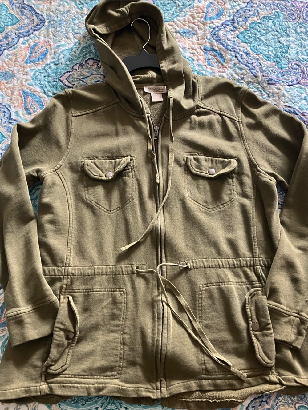 Lucky Brand Olive Green Hooded Jacket